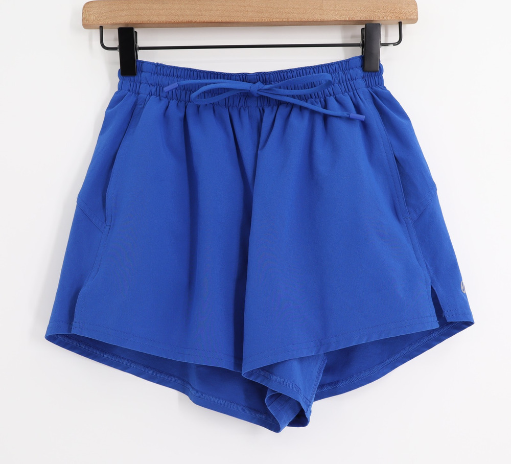 Lululemon Women's Sz 2 Pace Rival High Rise Short 3" Inseam Galactic Cobalt Blue